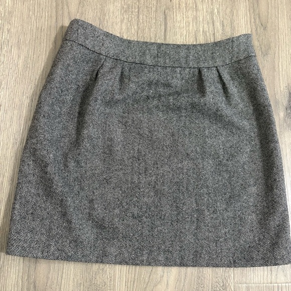 THML Gray Wool Blend Pencil Mini Skirt Lined Sz XS Classic Preppy Academia - Picture 1 of 6